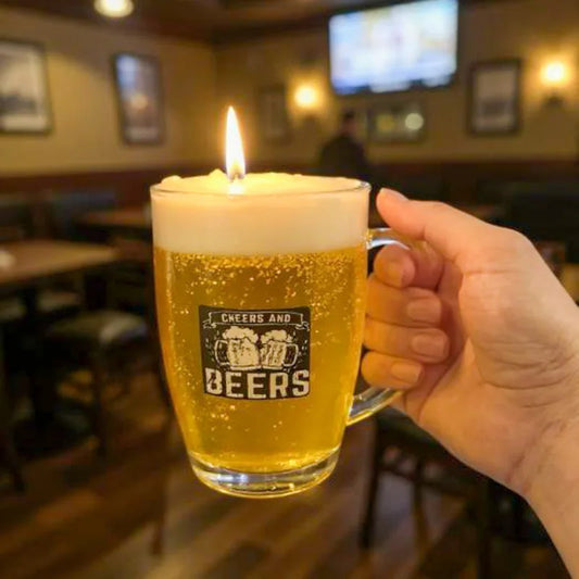 Lumânare Handmade Parfumată Pahar de Bere – Design Inedit – 320g