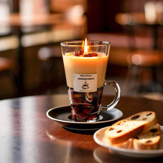 Lumânare Handmade Parfumată Cappuccino – 200g Ceară Naturală & Aromă Cafea