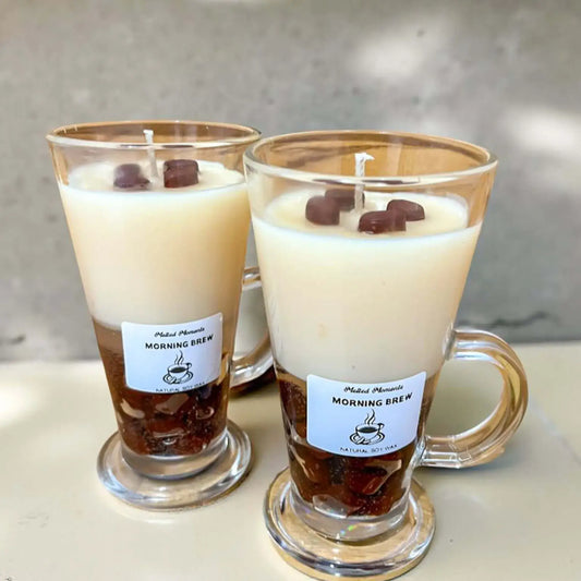 Lumânare Handmade Parfumată Cappuccino – 200g Ceară Naturală & Aromă Cafea