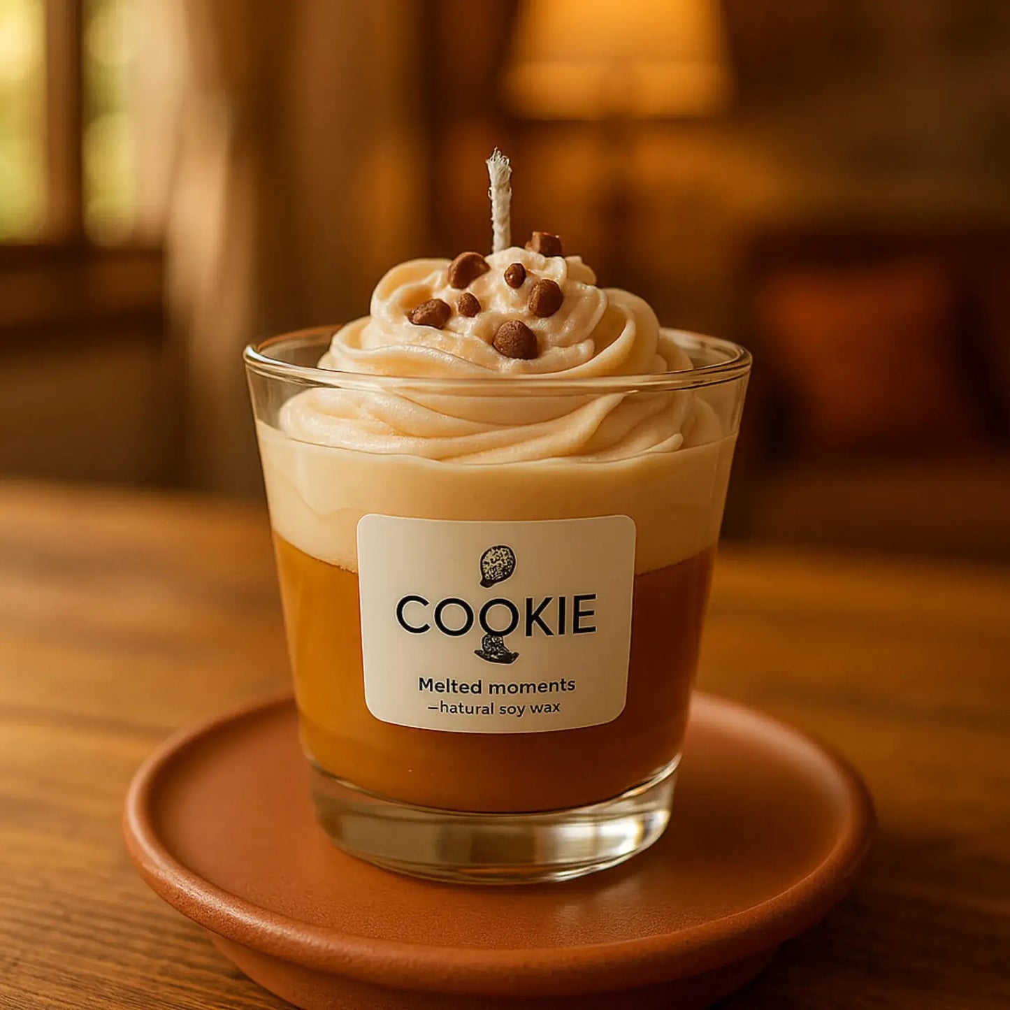 Lumânare Handmade Parfumată Cookie – Aromă de Biscuiți Dulci – 250g