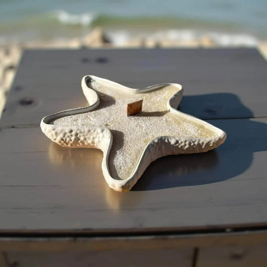 Lumânare Handmade Stea de Mare Parfumată – Aromă Marină – 70g