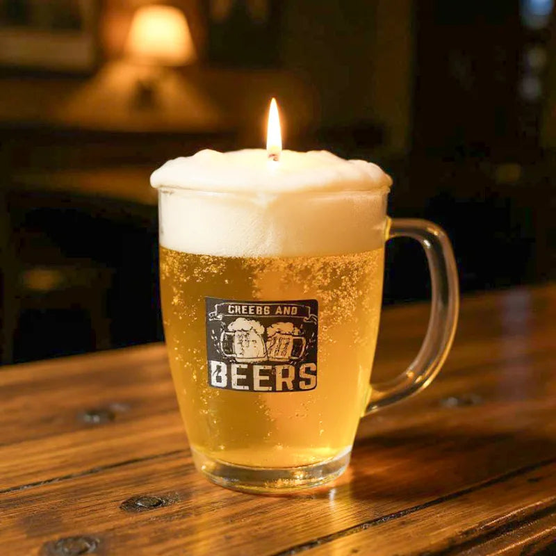 Lumânare Handmade Parfumată Pahar de Bere – Design Inedit – 320g