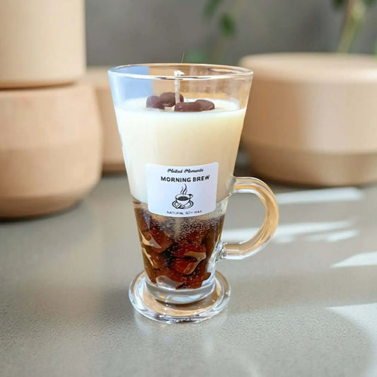 Lumânare Parfumată Cappuccino – 200g Ceară Naturală & Aromă Cafea