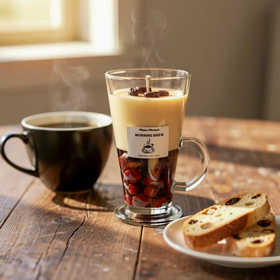 Lumânare Handmade Parfumată Cappuccino – 200g Ceară Naturală & Aromă Cafea