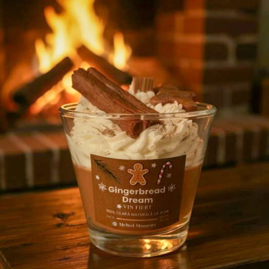 Lumânare parfumată Gingerbread Dream din ceară naturală de soia – Melted Moments