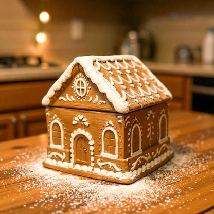 lumânare handmade parfumată căsuță din turtă dulce 100g portocală Melted Moments