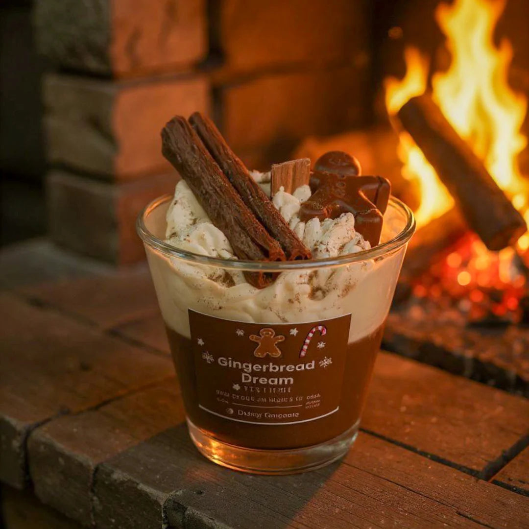 Lumânare handmade de iarnă Gingerbread Dream cu parfum de vin fiert și anason – Melted Moments