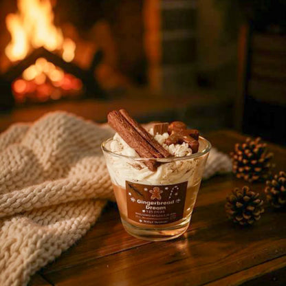 Lumânare decorativă Gingerbread Dream – cadou parfumat handmade Melted Moments