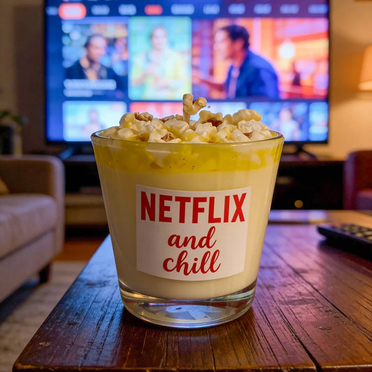 Lumânare Handmade Parfumată Popcorn – Ceară de Soia Naturală, Aromă de Porumb Caramelizat – 165g