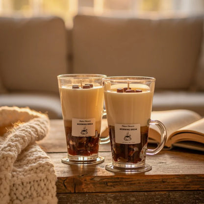 Lumânare Handmade Parfumată Cappuccino – 200g Ceară Naturală & Aromă Cafea