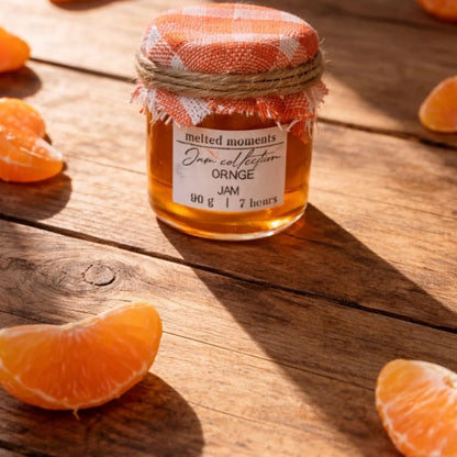 Lumânare Parfumată Handmade Gem de Portocale în Borcan – Aromă Dulce Citrice
