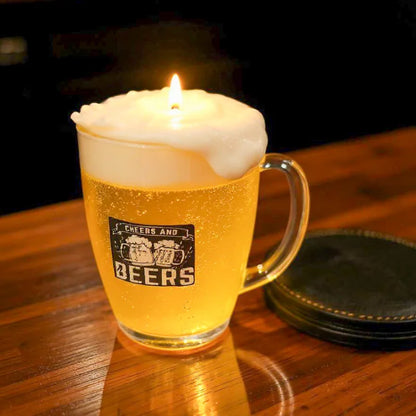 Lumânare Handmade Parfumată Pahar de Bere – Design Inedit – 320g