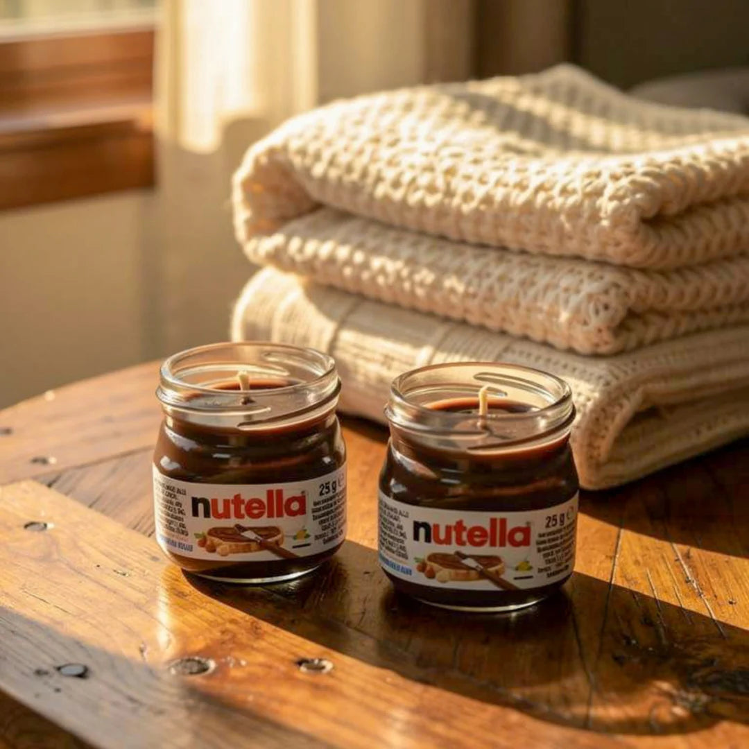 Lumânare Handmade Parfumată Nutella – Aromă de Ciocolată, 25g Handmade