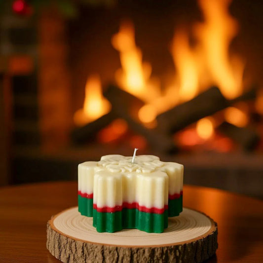 Lumanare parfumata de iarna Magic Snowflake cu aroma de scortisoara