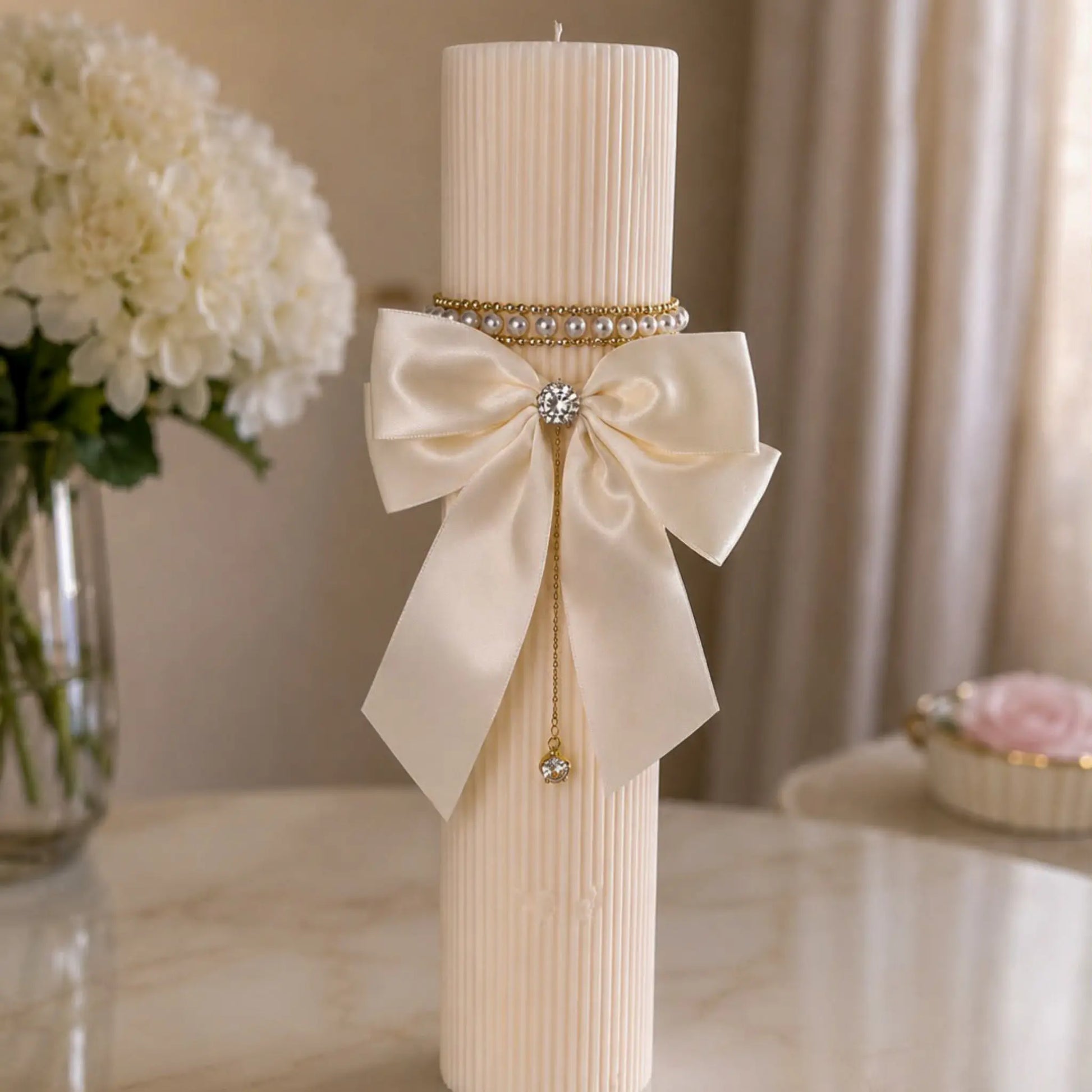 Lumânări elegante handmade Elise Pearl din ceară de soia
